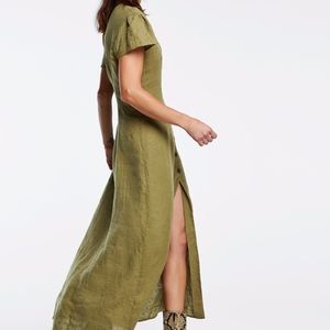 zara linen maxi dress